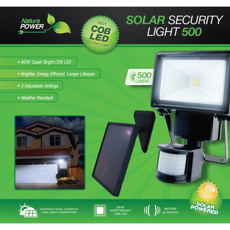 1 - Head LED Solar Powered Dusk to Dawn Outdoor Security Flood Light with Motion Sensor