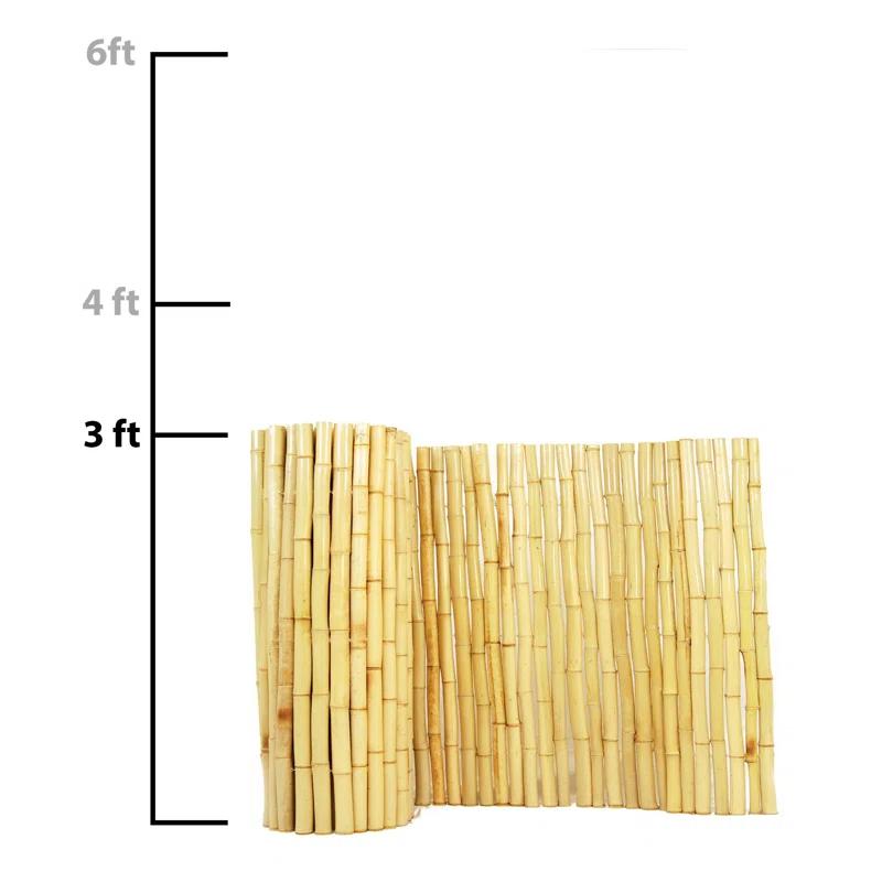 Natural Bamboo Fencing Decorative No Dig Fence Panels 3/4" D