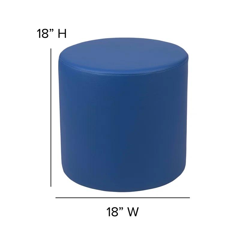Flash Furniture Nicholas Flexible Learning Modular Soft Seating Circle Ottoman for Classrooms and Common Spaces
