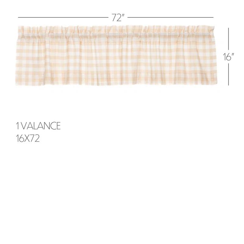 VHC Brands Annie Buffalo Check Plaid Cotton Tailored Window Valance & Reviews | Wayfair