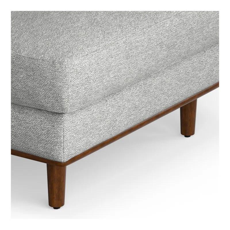 Simpli Home Morrison Large Left Sectional Sofa,Mid-Century Modern Couch with Chaise Lounge and Eco-Friendly Woven-Blend Fabric