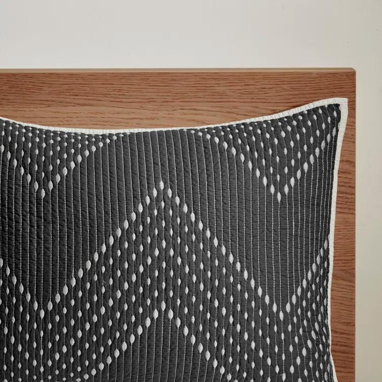 INK+IVY Pomona 3 Piece Embroidered Cotton Quilt Set
