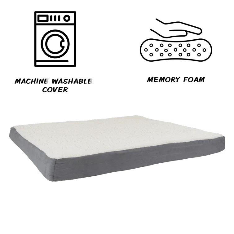 Petmaker PETMAKER Orthopedic Dog Bed - Memory Foam Crate Mat with Machine Washable Cover