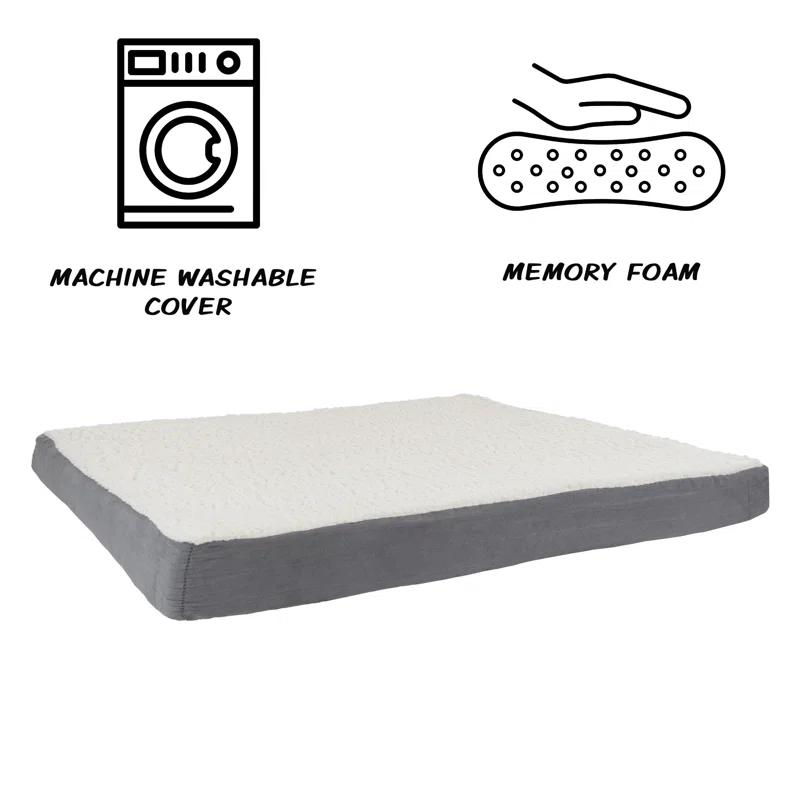 Petmaker PETMAKER Orthopedic Dog Bed - Memory Foam Crate Mat with Machine Washable Cover