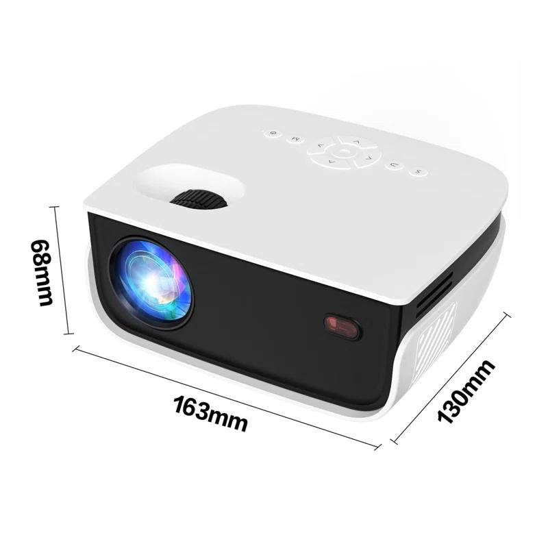 BEACHWATER POOL & SPA, LLC Outdoor Projector, Mini Projector For Home Theater, 1080P And 240" Supported Movie Projector 7500 L Portable Home Video Projector Compatible With Smartphone/TV Stick/PS4/PC/Laptop