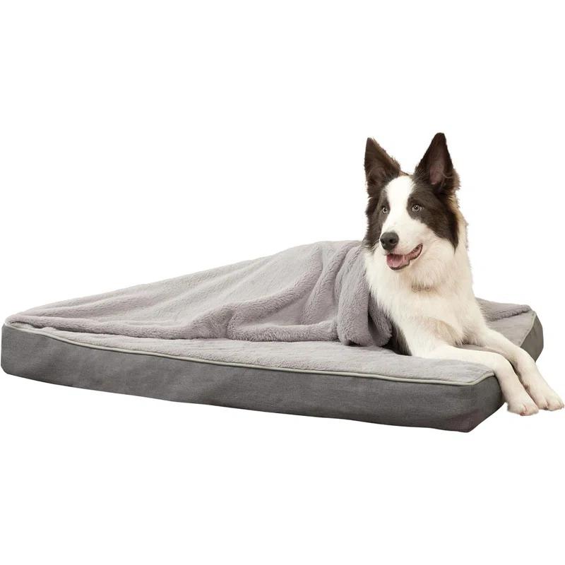 PETORREY Orthopedic Faux Leather Pet Bed