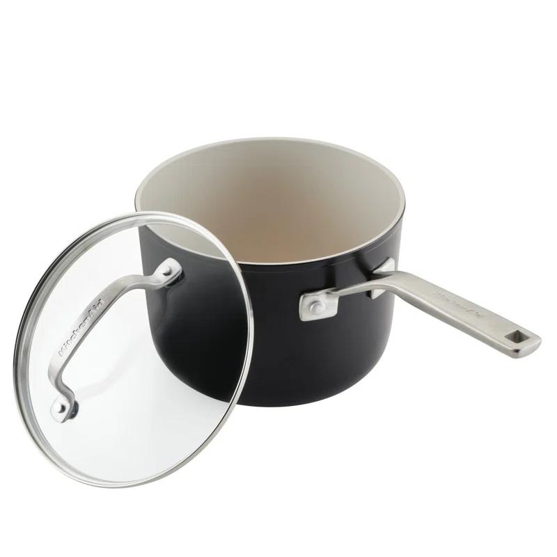 KitchenAid ® Matte Black Hard-Anodized Ceramic Non-Stick 10-Piece Cookware Set