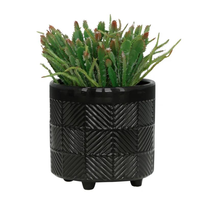 Ceramic Footed Planter Set of 2 Indoor and Outdoor