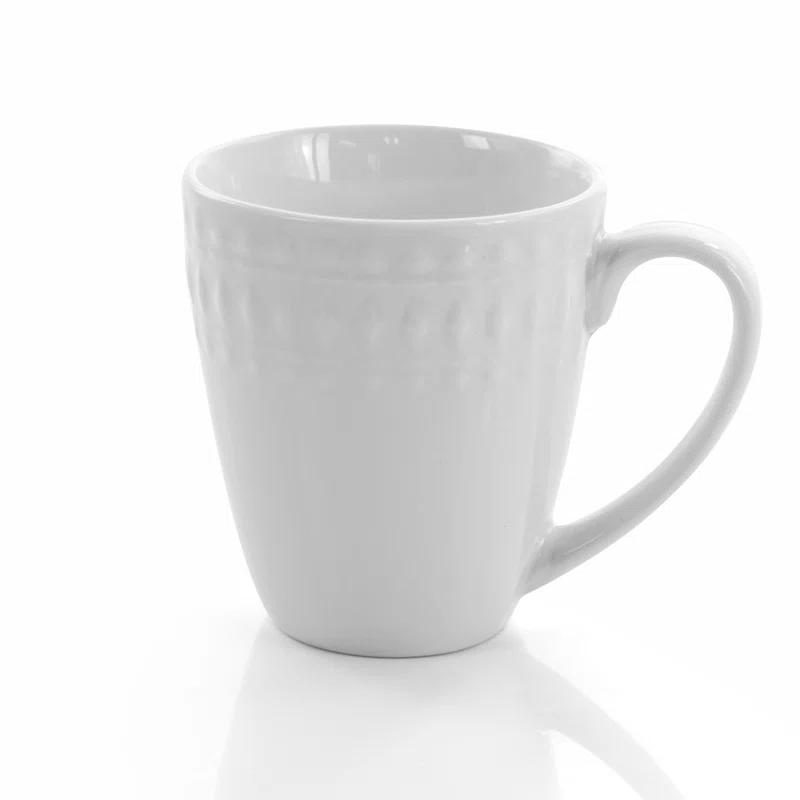 Elama Cara 16 Piece Porcelain China Dinnerware Set - Service for 4
