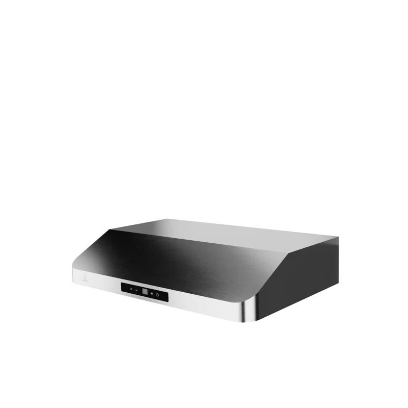 30" Stainless Steel Under Cabinet Range Hood With Washable Baffle Filter And LED Lights For Ducted Kitchen Over Stove Vent