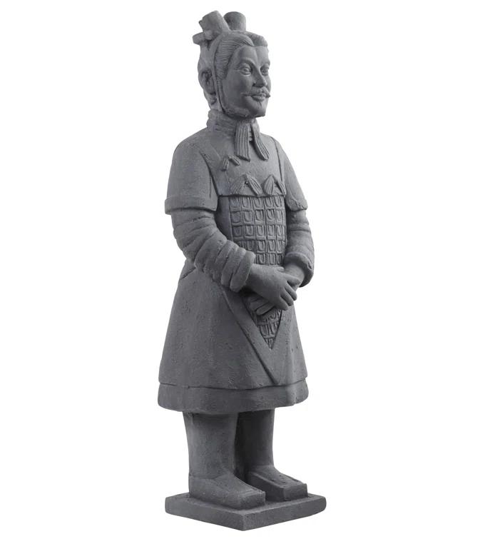 Arlmont & Co. Atas Warrior Weather Resistant Stone Garden Statue