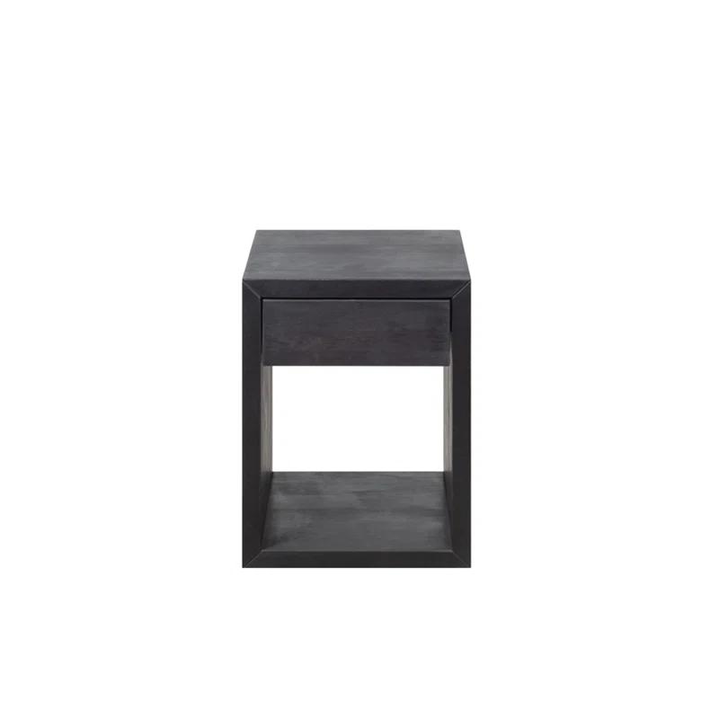 Red Barrel Studio® Scandinavian Style Natural Solid Wood Nightstand With 1 Drawer