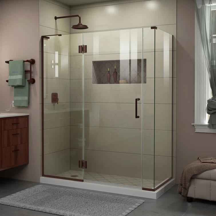 DreamLine Unidoor-X 58.5" W x 34.38" D x 72" H Frameless Rectangle Shower Enclosure E32806534L-01