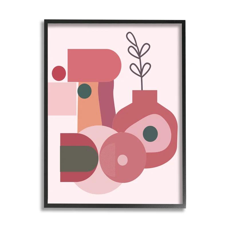 Stupell Industries Pink Abstract Flower Vase Canvas Wall Art Design by Lil' Rue | Wayfair