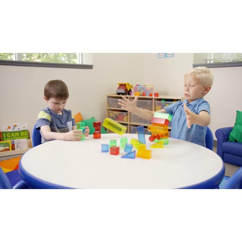 Angeles BASELINE Preschool 30" Square Table & Chair Set - Natural Wood