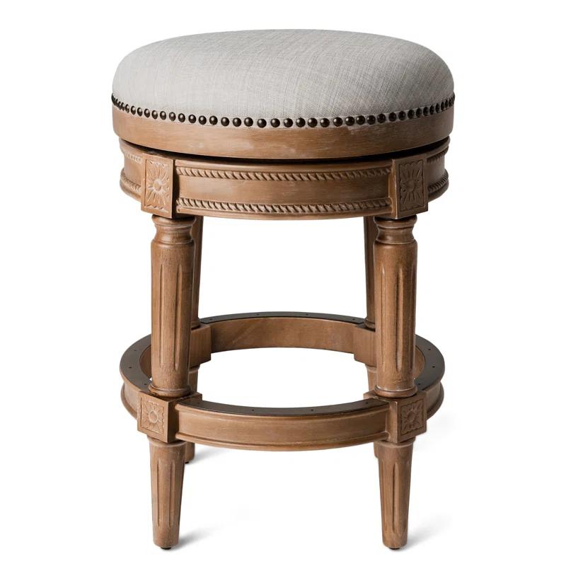Maven Lane Maven Lane Pullman Backless Stool with Fabric Upholstery