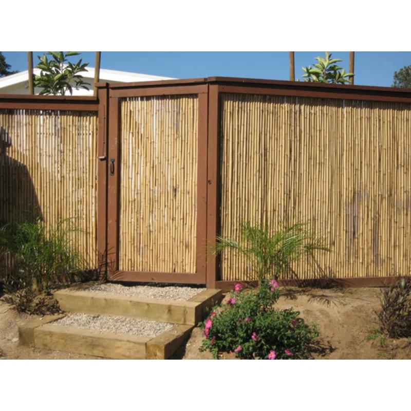 Backyard X-Scapes Natural Bamboo Fencing Decorative No Dig Fence Panels 3/4" D