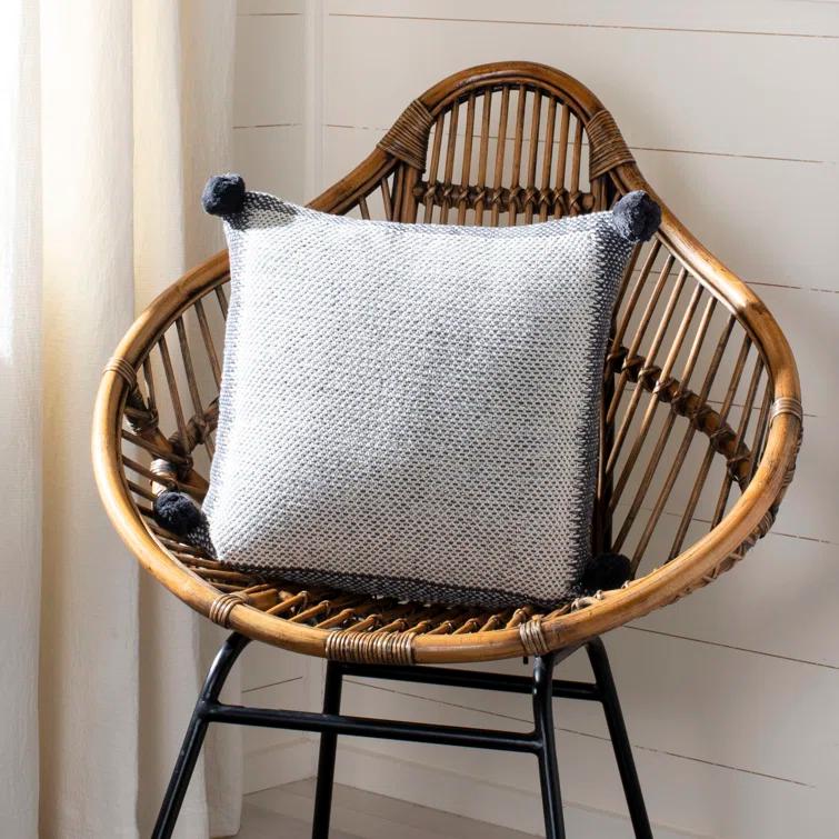 Safavieh Dania Tassels Cotton Reversible Throw Pillow