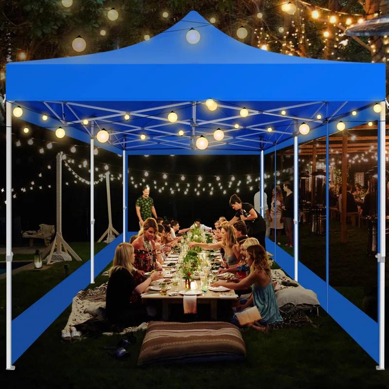 Cobizi 10x20 Canopy Tent, Heavy Duty Pop up Canopy with Sidewalls, Waterproof Easy Setup Canopy with Mosquito Netting, Outdoor Instant Screen Tents for Parties, Wedding, Backyard with Carry Bag