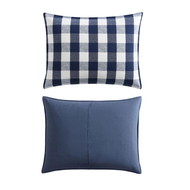 Eddie Bauer Eddie Bauer Lakehouse Plaid Blue Cotton Duvet Cover Set