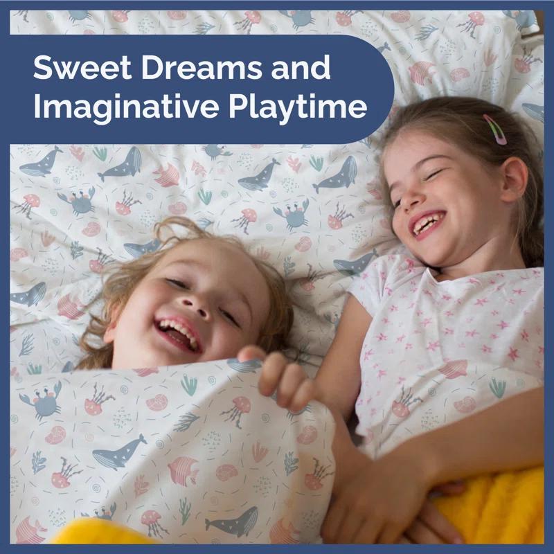 CGK Linens 4 Piece Kids Microfiber Sheet Set - Wrinkle Free - Cute, Cozy, Soft