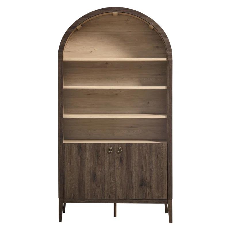 Modway Nolan 74" Tall Arched Storage Display Cabinet Bookshelf