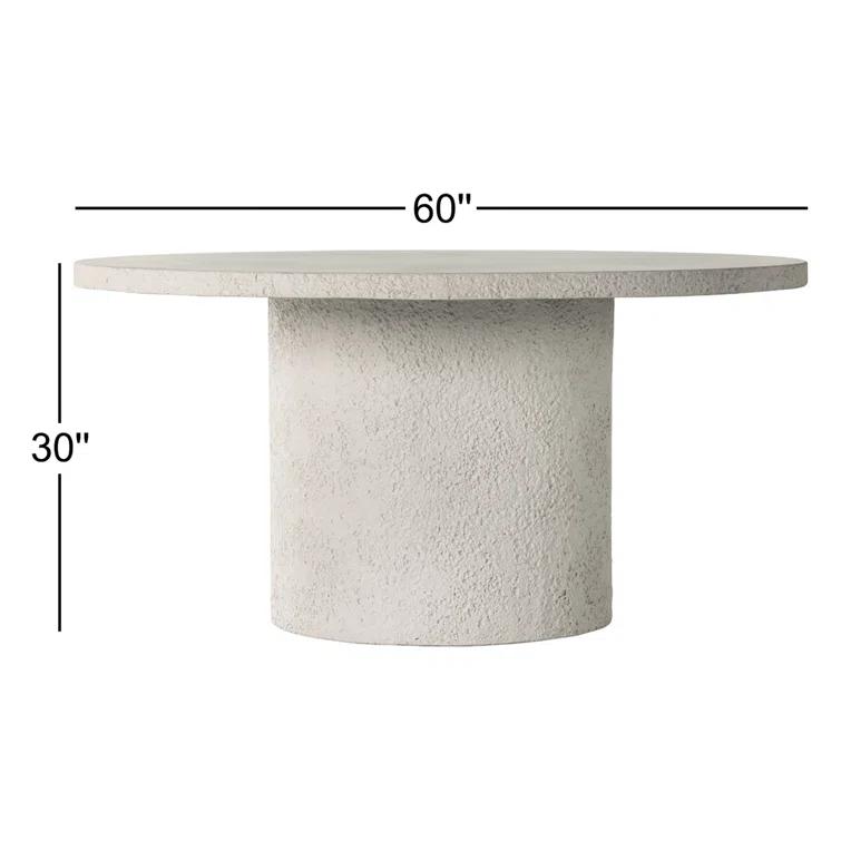 Charlize Round Dining Table - White
