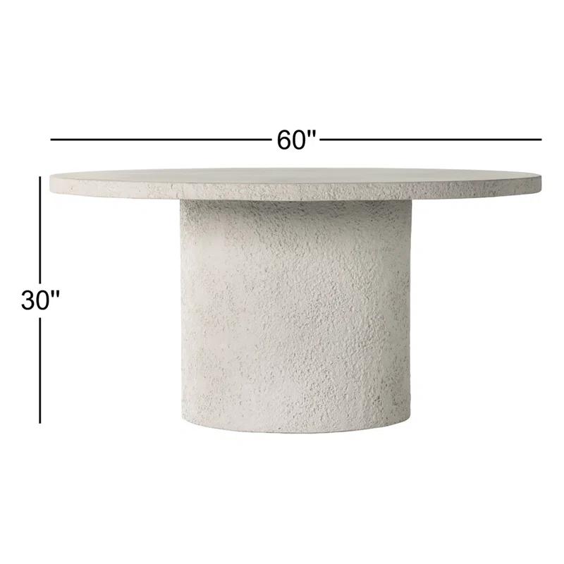 Charlize Round Dining Table - White