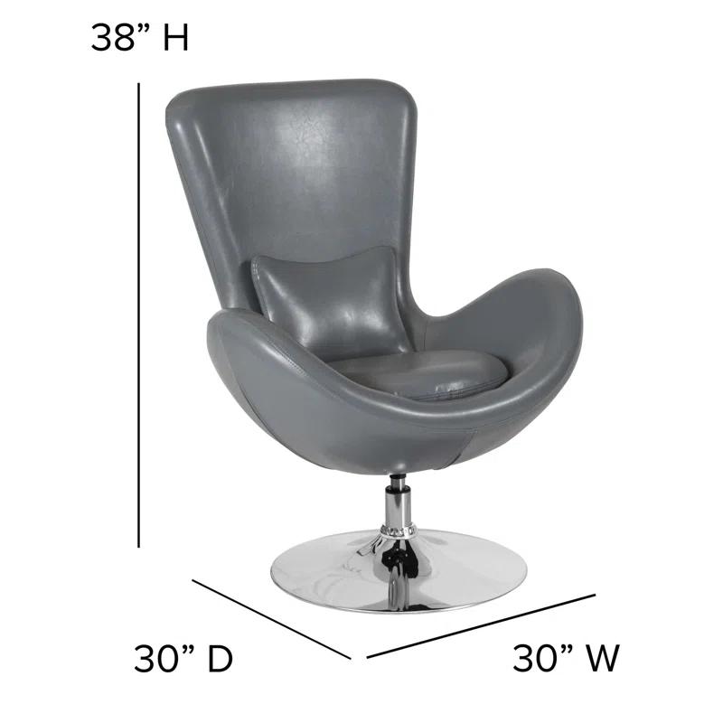 Flash Furniture Stackable Leather Seat Reception Chair with Metal Frame
