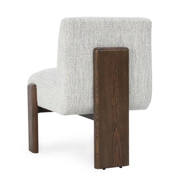 Chelsea Upholstered Fabric Dining Chair In Ivory