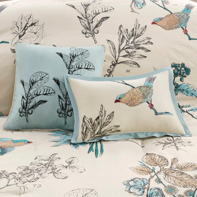 Madison Park Reversible 7 Piece Printed Cotton Twill Comforter Set