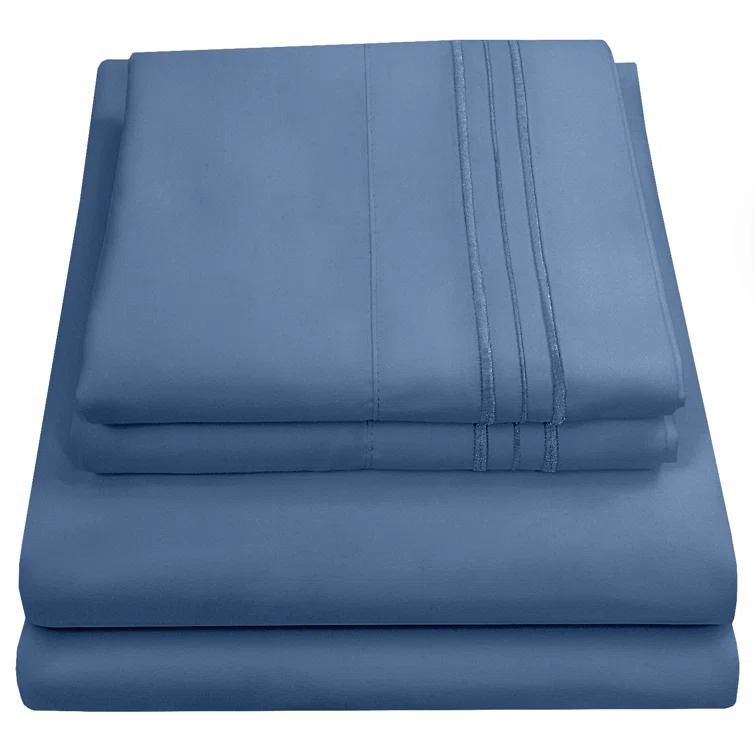 Sweet Home Collection Luxurious Classic Soft Solid 1800 Series Microfiber Sheet Set, Various Colors and Sizes