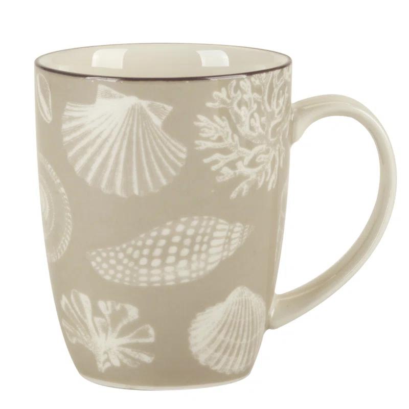 Certified International Seaside Set of 6  Mugs 6 asst 4.75in x 3.25in x 4.25in 14 oz (Set of 6)