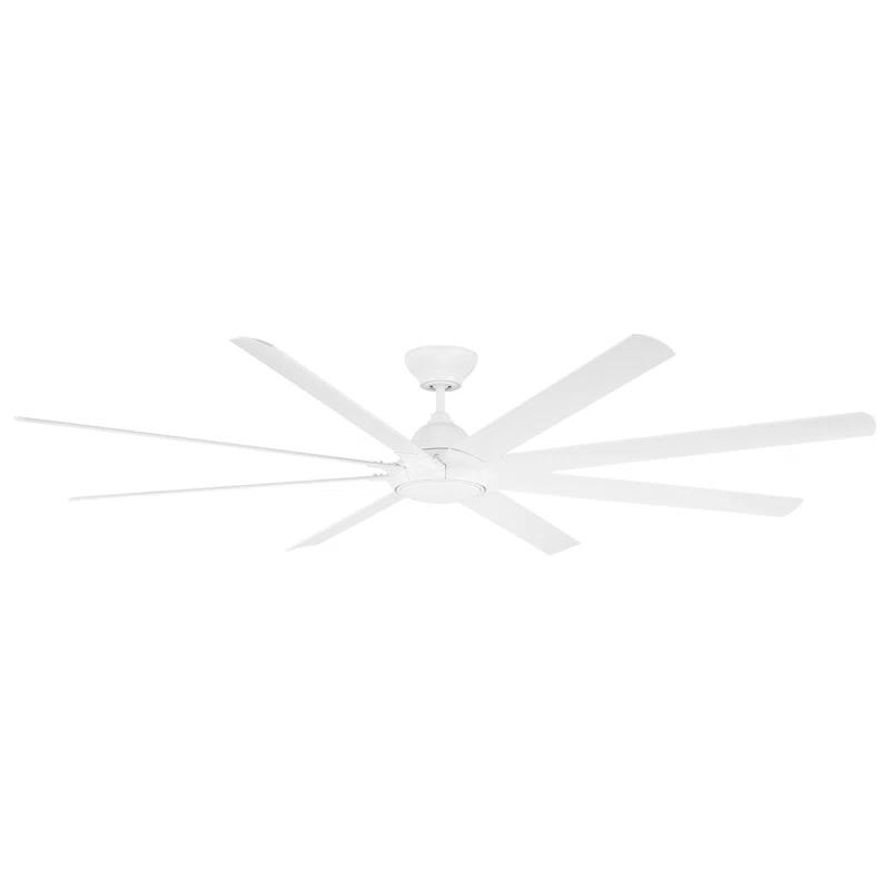 Modern Forms Hydra 8 - Blade Outdoor LED Smart Standard Ceiling Fan with Wall Control and Light Kit Included, Works With Alexa and iOS or Android App