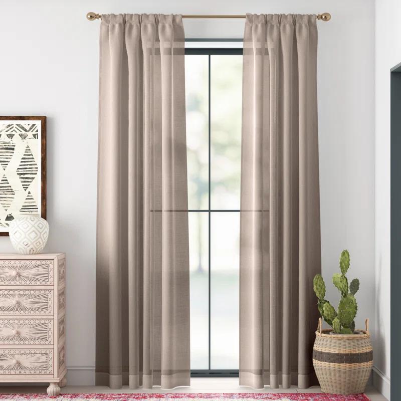 Eclipse Chelsea Polyester Sheer Curtain Single Panel
