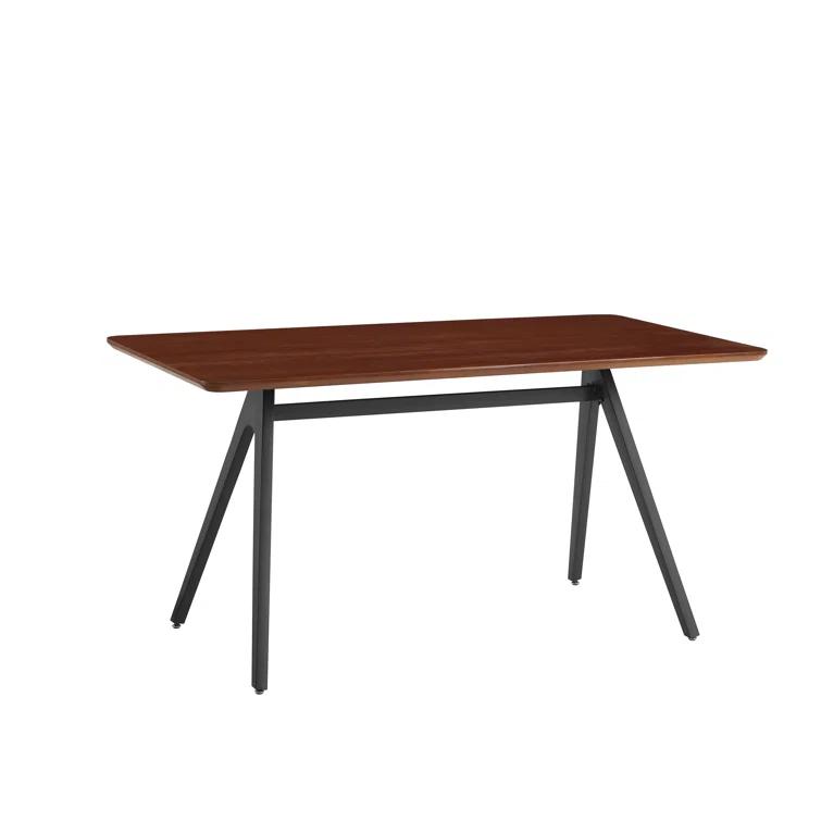 George Oliver Faijal Ash Metal Base Dining Table