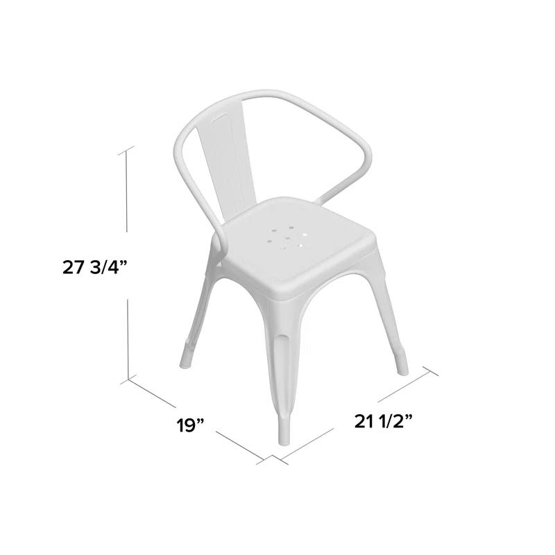 Flash Furniture Hucheson Metal Indoor-Outdoor Chair with Arms