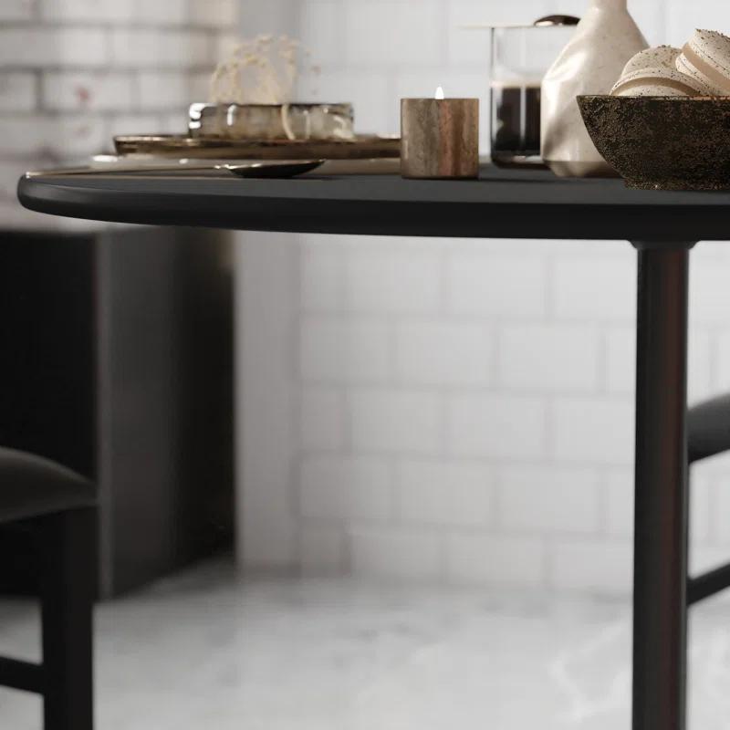 Flash Furniture Marrel Round Wood Cocktail Table with Columns by Flash Furniture