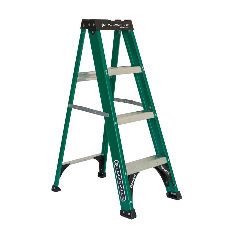 Louisville Ladder 4 ft. Fiberglass Step Ladder with 225 lbs. Load Capacity Type 2 Duty Rating