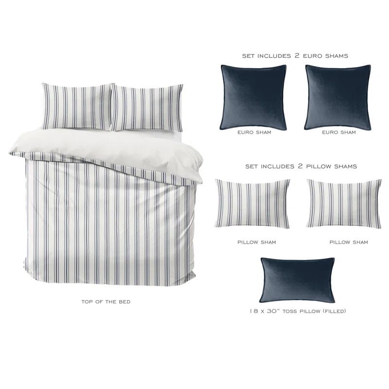 6ix Tailors Fine Linens Hudson Lane Cotton 6 Piece Comforter Set