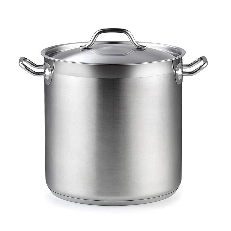 Cooks Standard Professional Stainless Steel Stock Pot with Lid, Silver
