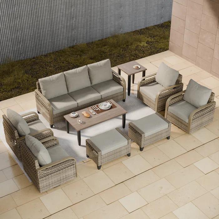 EAGLE PEAK 7 - Person Outdoor Seating Group with Cushions