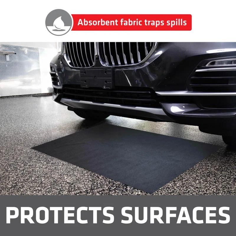 Drymate Oil Spill Mat, Protects Garage Floor, Absorbent, Waterproof, Reusable, Washable