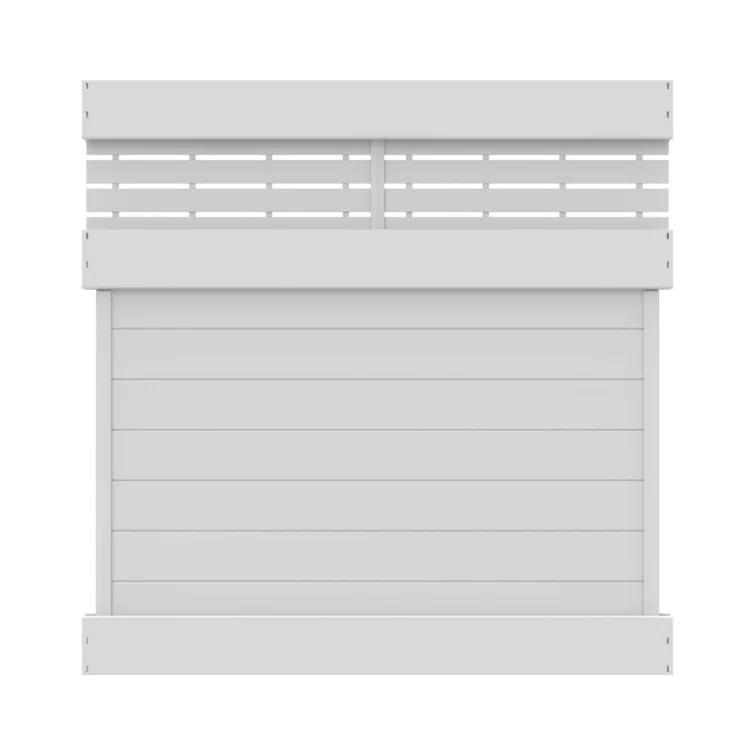 Barrette Outdoor Living Horizontal Fence Boardwalk White Vinyl Panel Kit