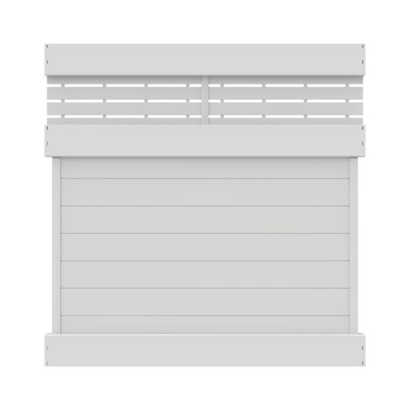 Barrette Outdoor Living Horizontal Fence Boardwalk White Vinyl Panel Kit
