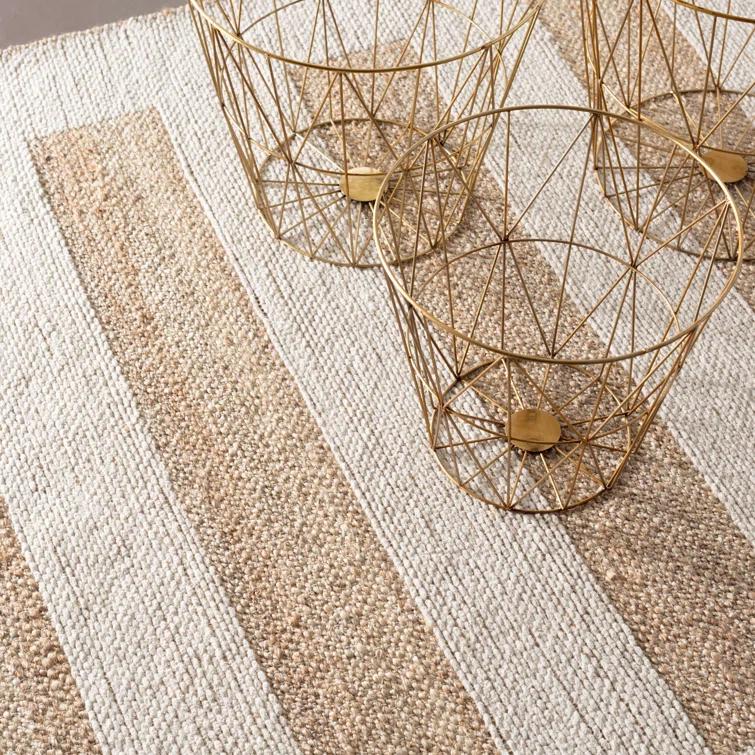 Milo Ivory Handwoven Jute/Cotton Rug