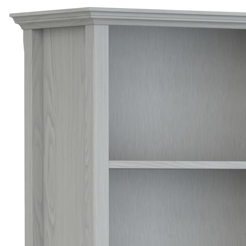 Simpli Home Amherst 30"W Solid Wood 5 Shelf Bookcase with Adjustable Shelves