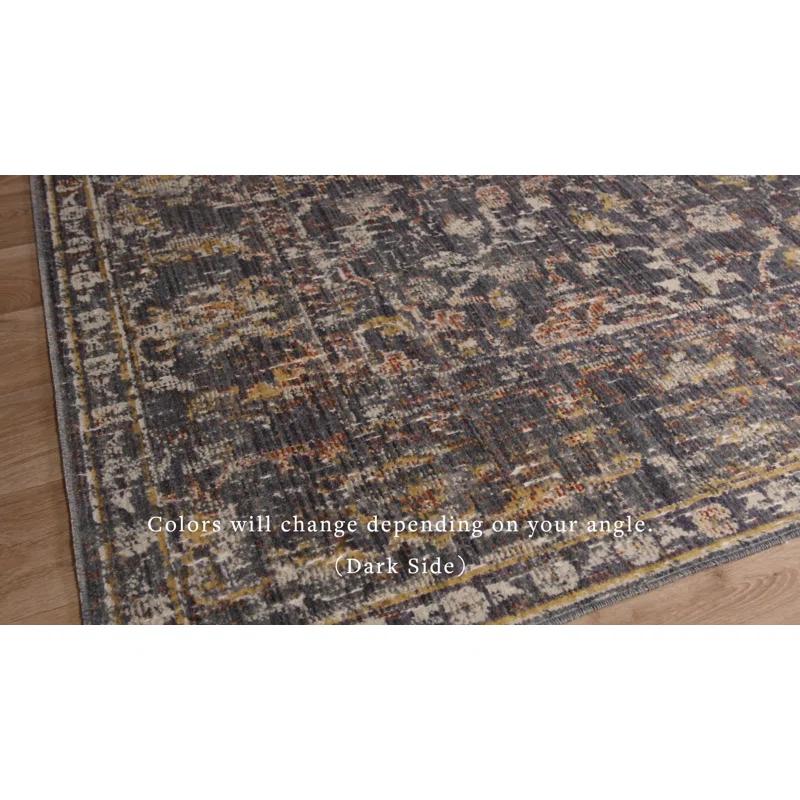 Chris Loves Julia x Loloi Chris Loves Julia x Loloi Rosemarie Oriental Graphite/Gold Rust/Ivory/Purple Area Rug