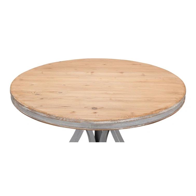 Chateau Gris 54" Reclaimed Wood Round Extendable Dining Table