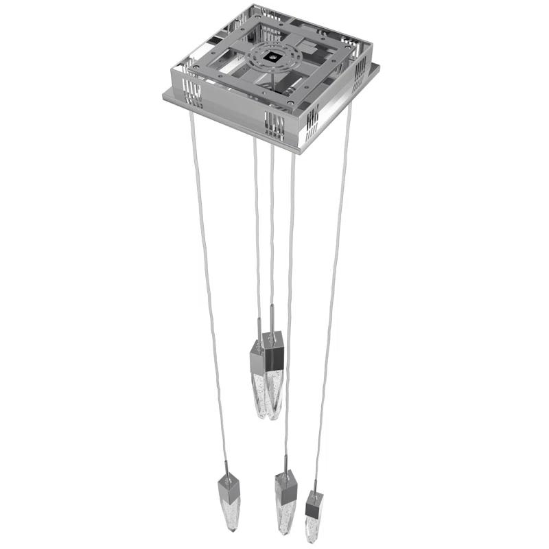 Aspen 5 - Light Polished Chrome Cluster Pendant